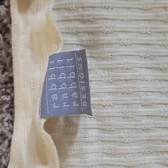 Pastel Gold Yellow Rabbit Rabbit Rabbit Sweater Blouse with Shoulder Pads Small - Picture 2 of 4